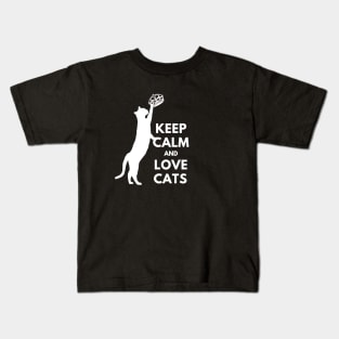 Keep calm and love cats Kids T-Shirt